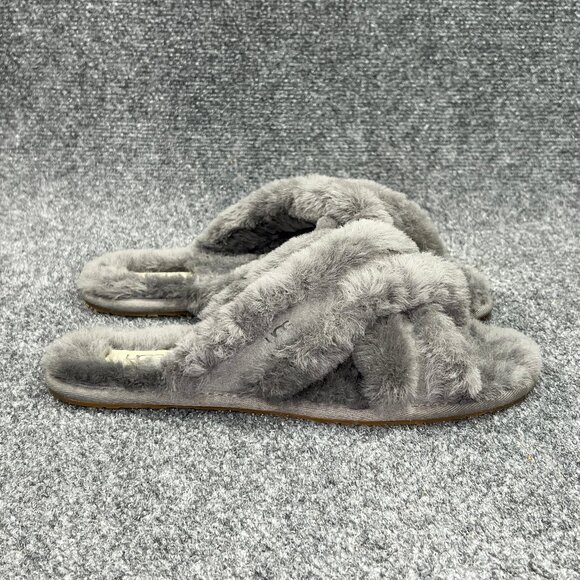 UGG Scuffita Genuine Shearling Slide Slippers Women's Size 9 Grey Cozy Sandals - Picture 1 of 9